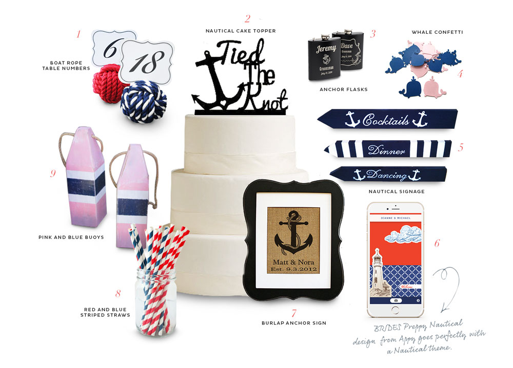 Nautical wedding decor picks from Etsy currated by Appy Couple