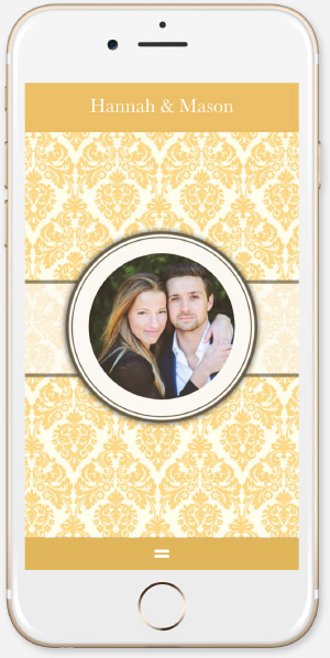 Designer Damask Yellow App