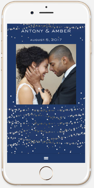 Glitzy String Lights Navy App