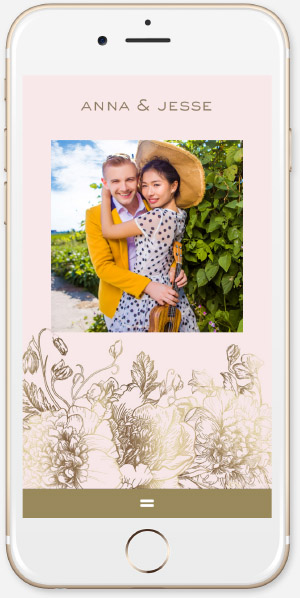 Etched floral Blush App