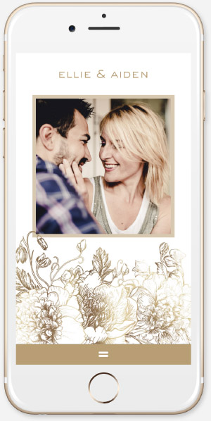 Etched floral white App
