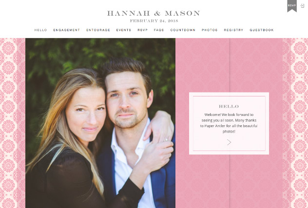 Rosebud multi-pages website layout