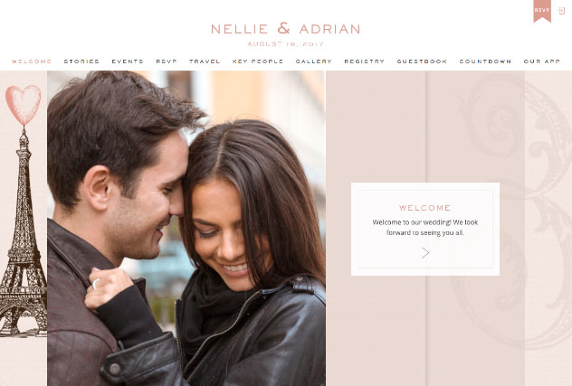 Paris Dawn multi-pages website layout
