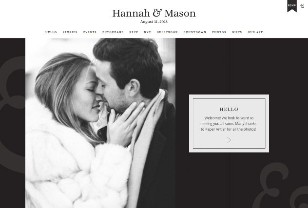Boldly Elegant Black multi-pages website layout