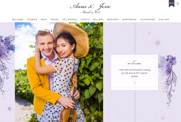 Painterly Passion Purple multi-pages website layout