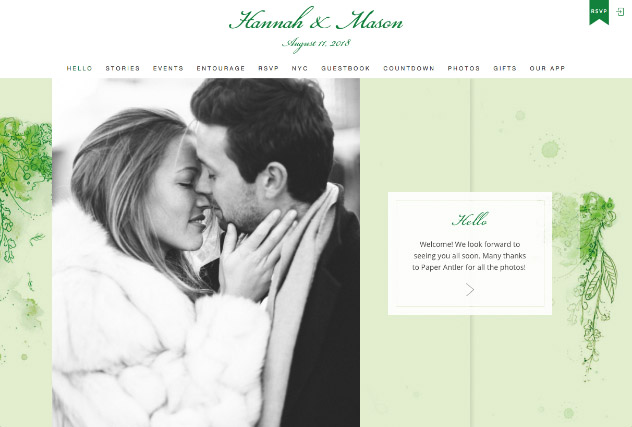 Painterly Passion Green 2 multi-pages website layout