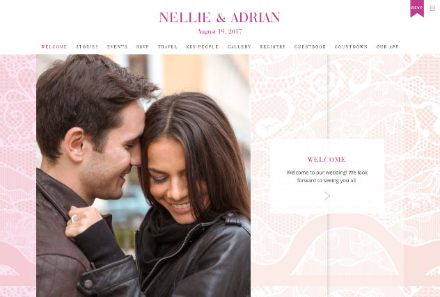 Perfectly Pink multi-pages website layout