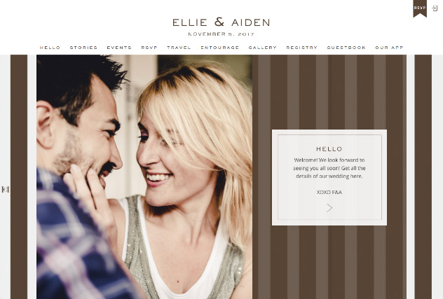 House Stripes by Carolina Herrera multi-pages website layout