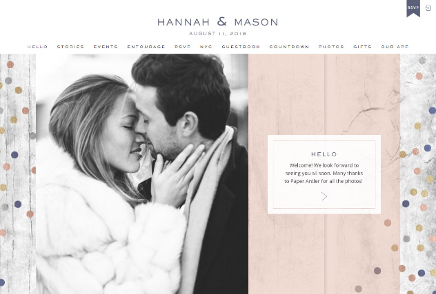 Paint it Blush and Navy multi-pages website layout