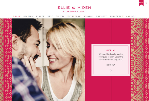 Casablanca Pink multi-pages website layout