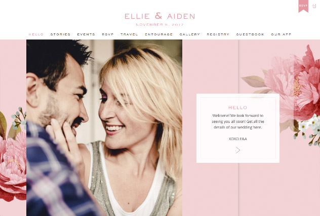 Blushing multi-pages website layout