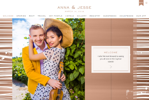 Copper Chic multi-pages website layout