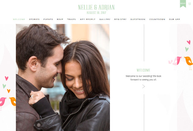 Lovebirds II multi-pages website layout