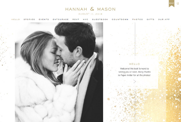 Gold Splashes multi-pages website layout