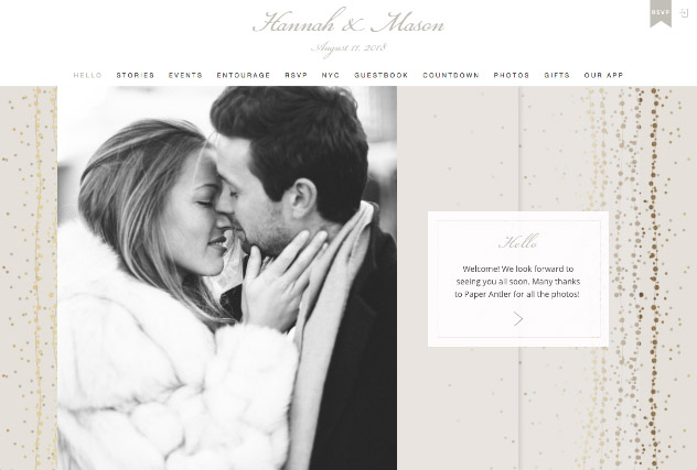 Glitzy String Lights Neutral multi-pages website layout
