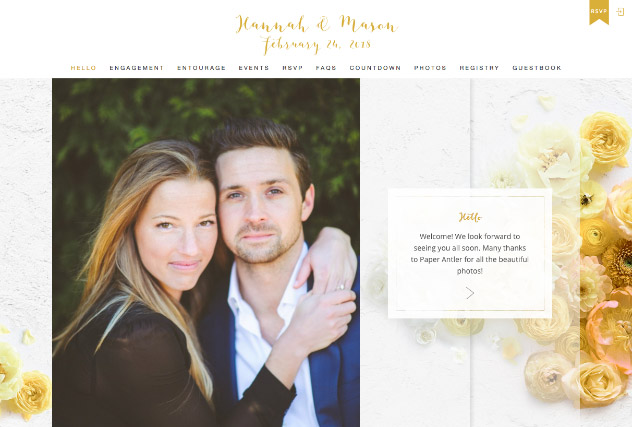 Golden Hues multi-pages website layout