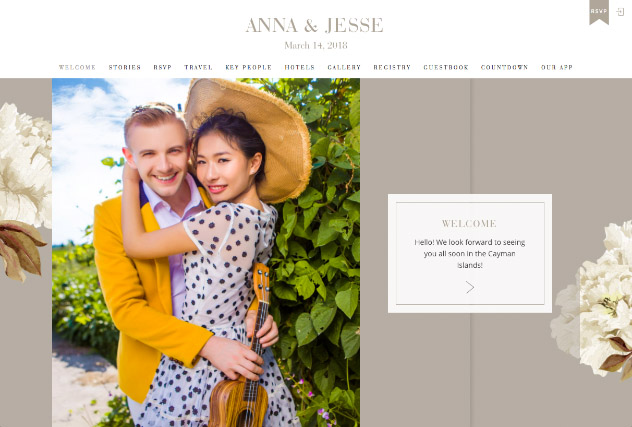 Classic Floral - Neutral multi-pages website layout