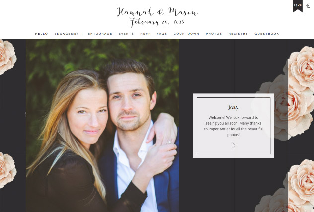 Midnight Romance multi-pages website layout