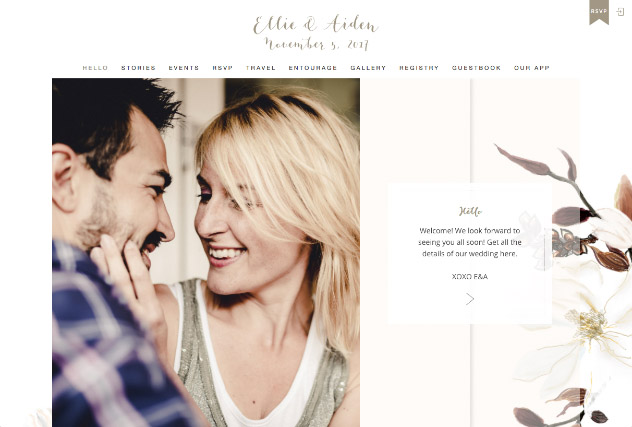 Painted Magnolias multi-pages website layout