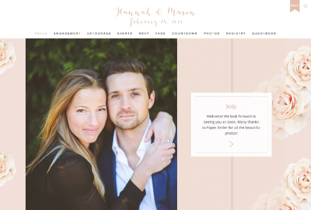 Rose Blossom multi-pages website layout