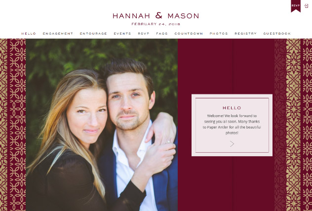 Casablanca Burgundy multi-pages website layout