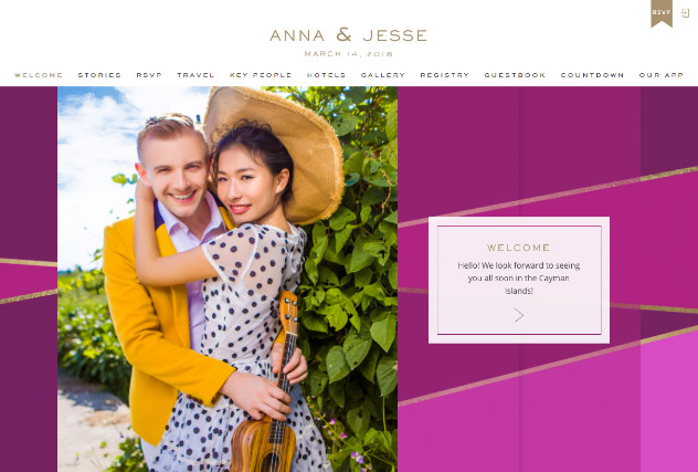 Cocktails Colorblock multi-pages website layout