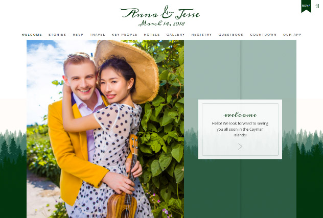Forest multi-pages website layout
