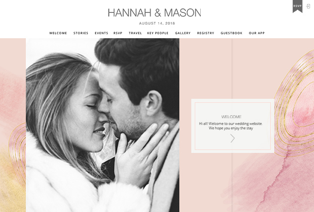Blush Agate multi-pages website layout