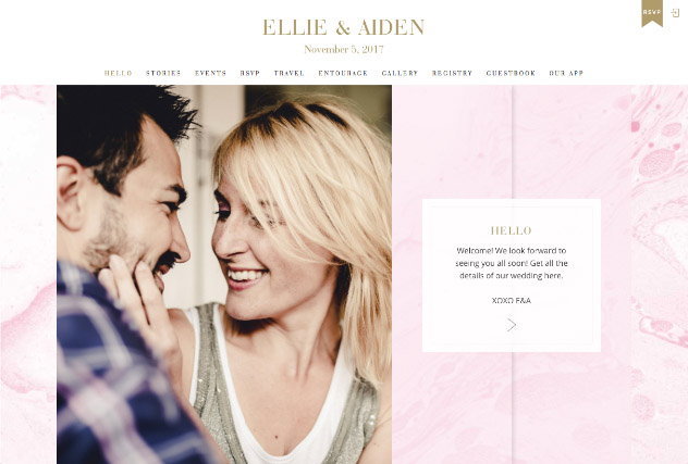 Blush Watercolor multi-pages website layout