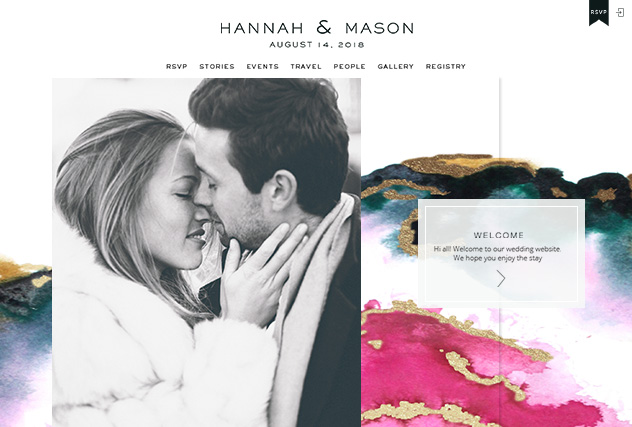 Pink Gemstone multi-pages website layout