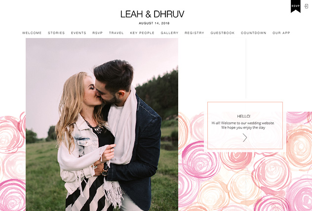 Modern Rose multi-pages website layout