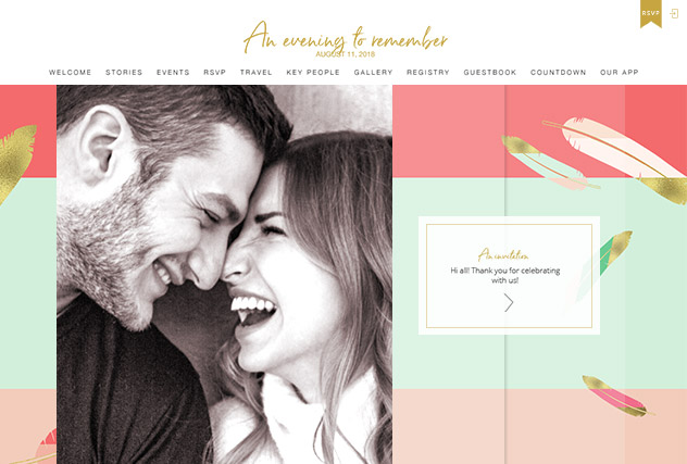 Love Letters multi-pages website layout