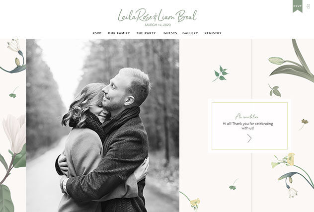 Timeless Love multi-pages website layout