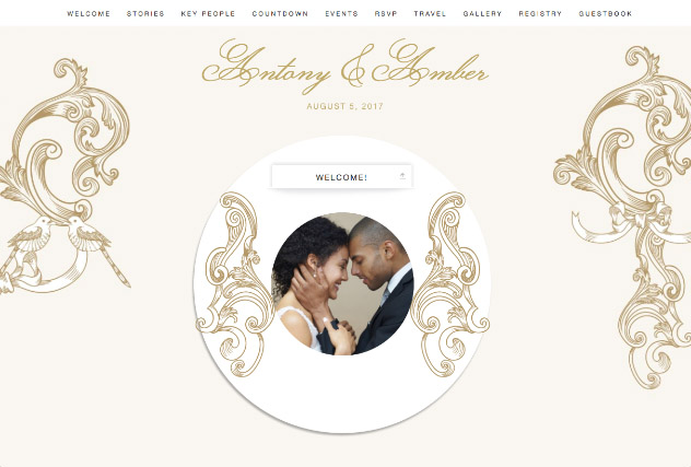 Golden Versailles single page website layout