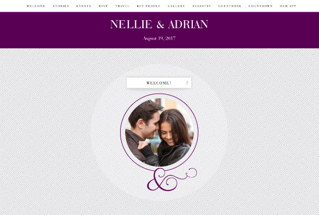 Truly Together Purple single page website layout