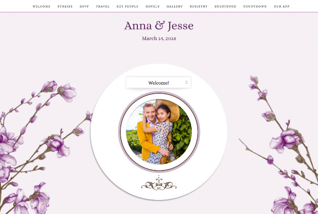 Fine Forsynthia Purple 2 single page website layout