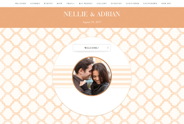 Rosegold Parfait  single page website layout