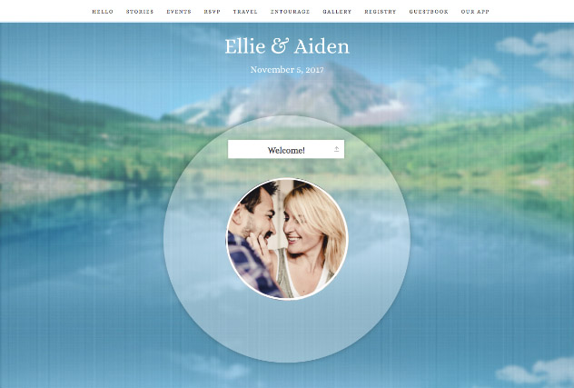 Mountain Love single page website layout
