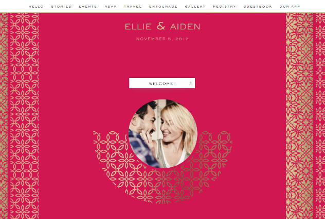 Casablanca Pink single page website layout