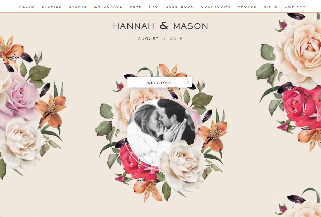Fresh Blossoms single page website layout