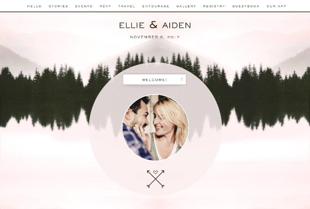 Woodsy Blush single page website layout