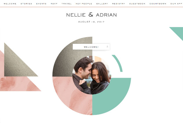 Marble Colorblock single page website layout