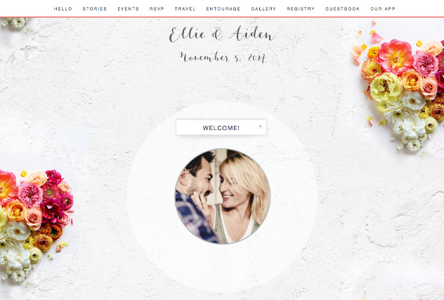 Lovers Palette single page website layout