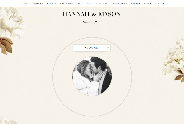 Classic Floral - Light single page website layout