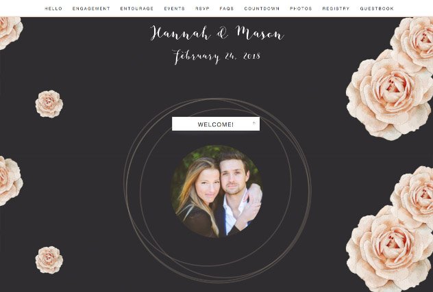 Midnight Romance single page website layout