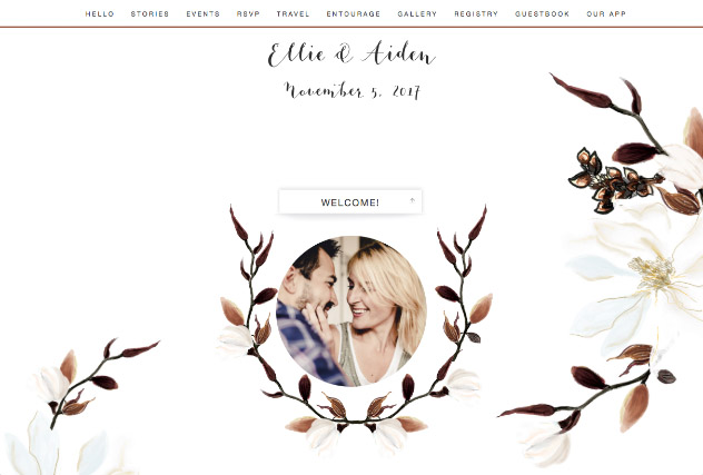 Painted Magnolias single page website layout