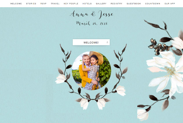 Painted Magnolias - Powder single page website layout