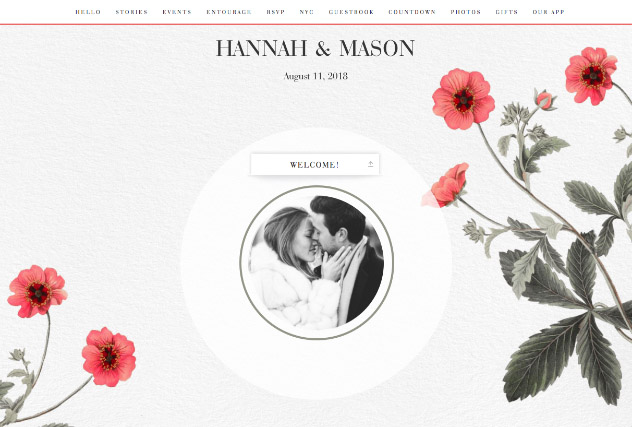 Vintage Poppies single page website layout