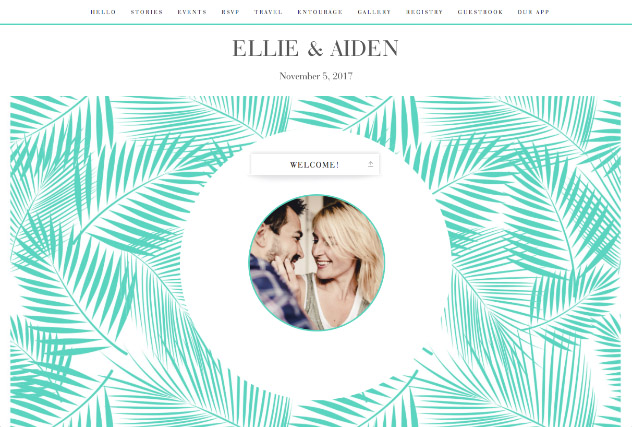 Aqua Fern single page website layout