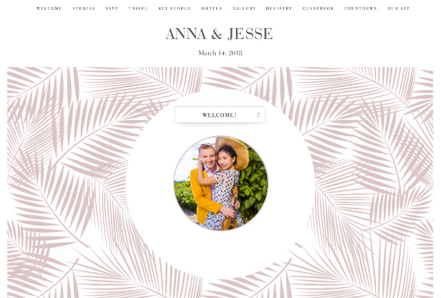 Rose Fern single page website layout